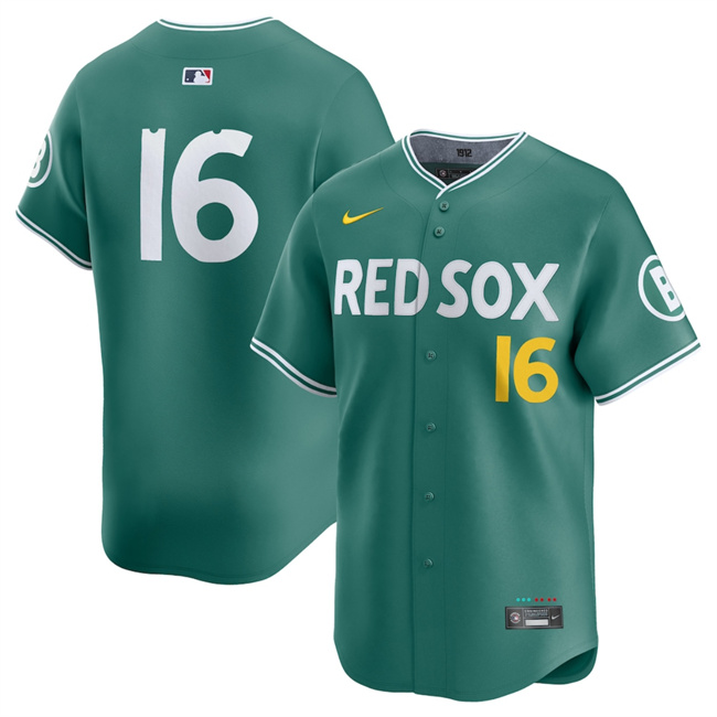 Men's Boston Red Sox 16 Jarren Duran Green 2025 City Connect Limited Stitched Baseball Jersey