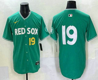Men's Boston Red Sox 19 Roman Anthony Green 2025 City Connect Limited Jersey