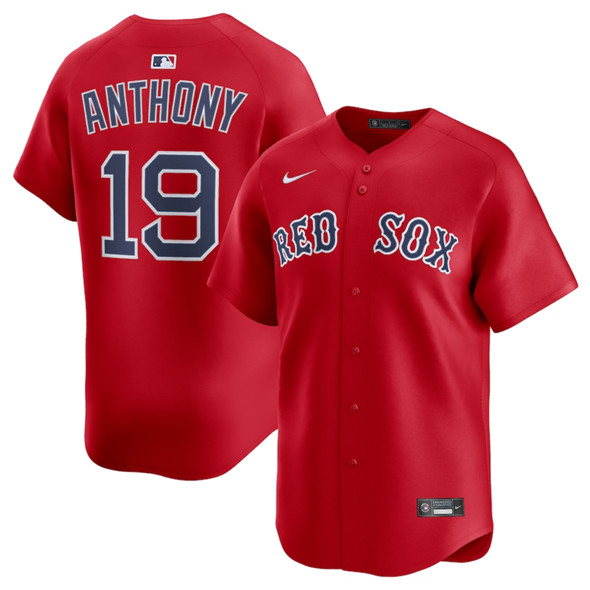 Men's Boston Red Sox 19 Roman Anthony Red 2024 Alternate Limited Stitched Jersey