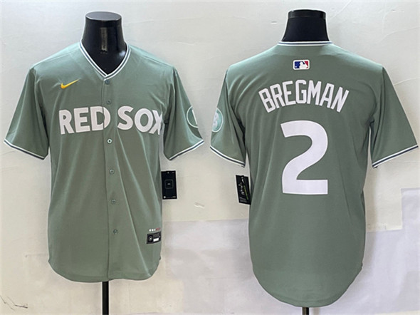 Men's Boston Red Sox 2 Alex Bregman Green 2025 City Connect Limited Stitched Baseball Jersey