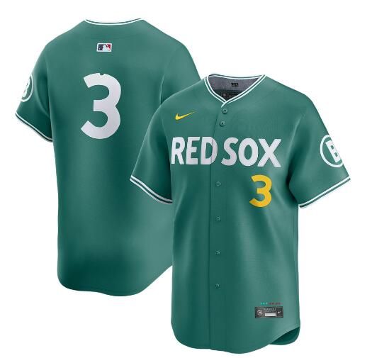 Men's Boston Red Sox 3 Ceddanne Rafaela Green 2025 City Connect Limited Stitched Baseball Jersey