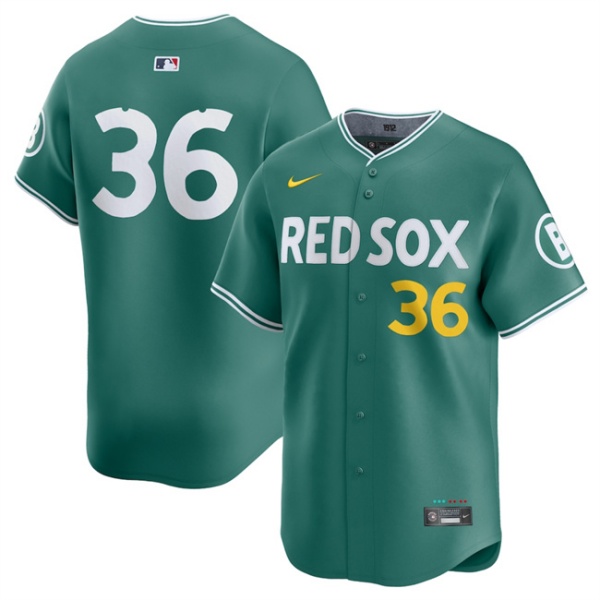 Men's Boston Red Sox 36 Triston Casas Green 2025 City Connect Limited Stitched Baseball Jersey