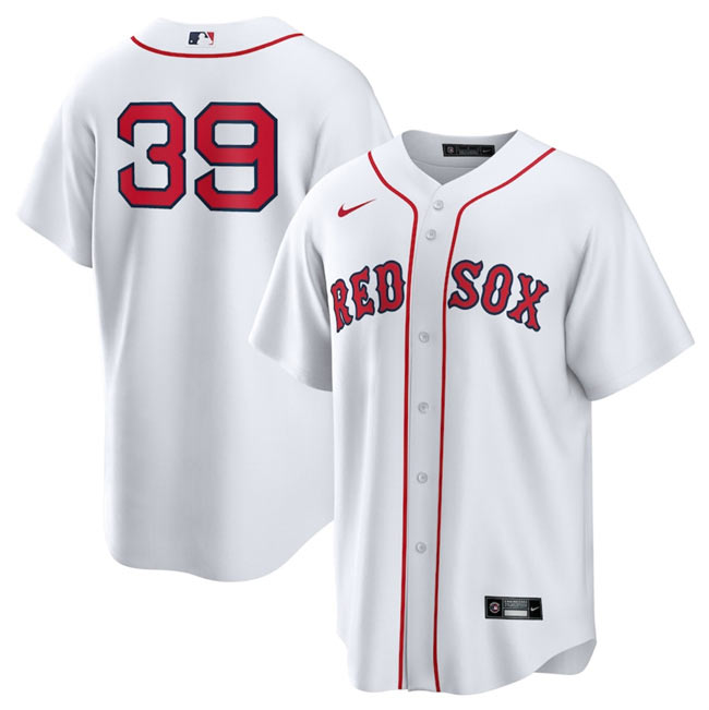 Men's Boston Red Sox 39 Marcelo Mayer White 2024 Cool Base Stitched Baseball Jersey