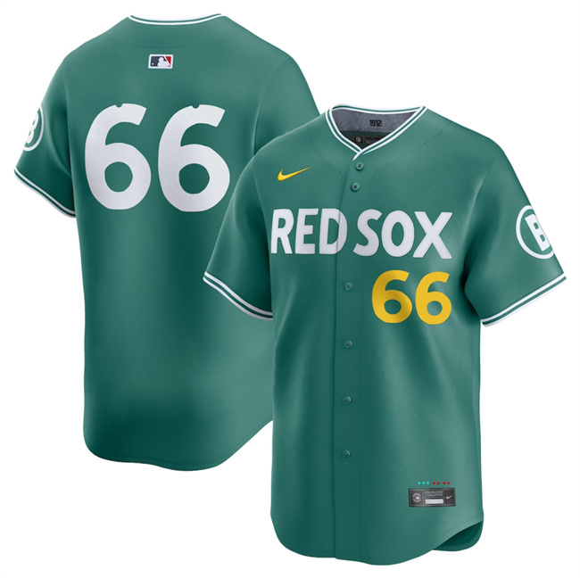 Men's Boston Red Sox 66 Brayan Bello Green 2025 City Connect Limited Stitched Baseball Jersey