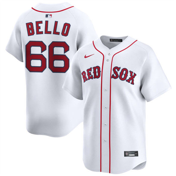 Men's Boston Red Sox 66 Brayan Bello White 2024 Home Limited Stitched Baseball Jersey