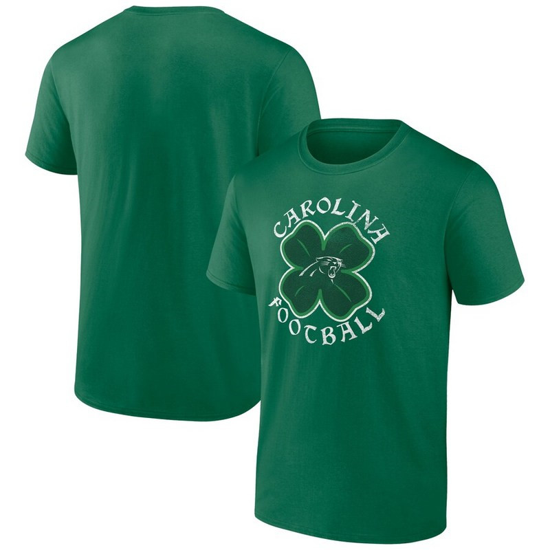 Men's Carolina Panthers Fanatics Branded Kelly Green St. Patrick's Day Celtic T Shirt