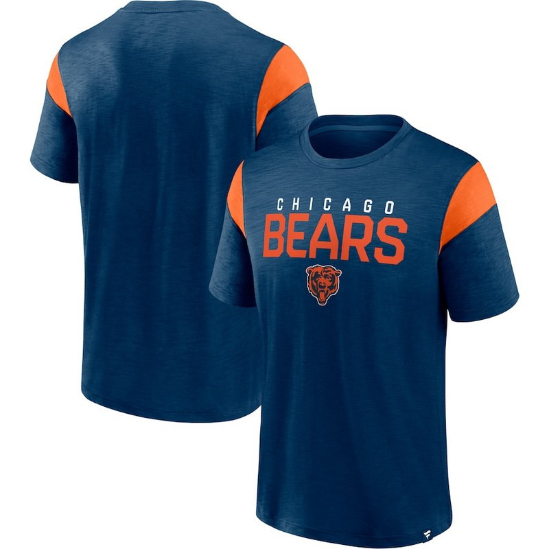Men's Chicago Bears Fanatics Branded Navy Home Stretch Team T Shirt