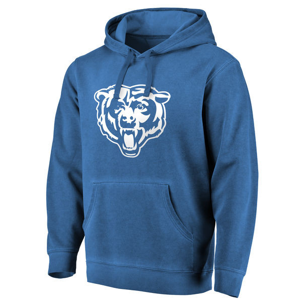 Men's Chicago Bears NFL Pro Line by Fanatics Branded Navy White Logo Shadow Washed Pullover Hoodie