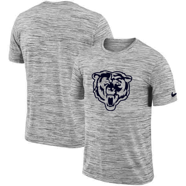 Men's Chicago Bears  Heathered Black Sideline Legend Velocity Travel Performance T Shirt