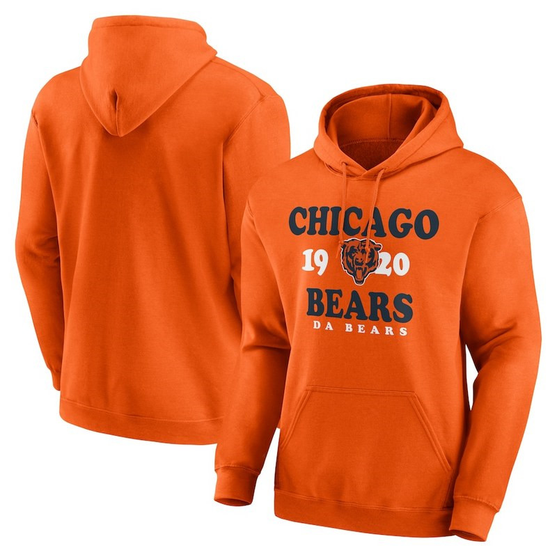 Men's Chicago Bears Orange Fierce Competitor Pullover Hoodie