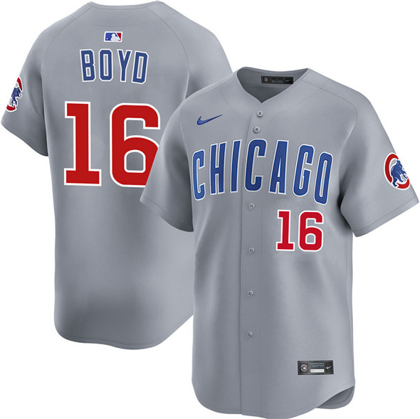 Men's Chicago Cubs 16 Matthew Boyd Grey Limited Stitched Baseball Jersey