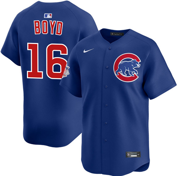 Men's Chicago Cubs 16 Matthew Boyd Royal Limited Stitched Baseball Jersey