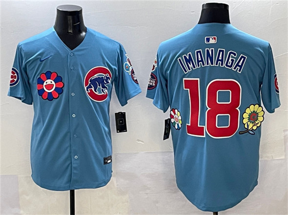Men's Chicago Cubs 18 Shōta Imanaga Blue 2025 Tokyo Series 2nd Alternate Limited Stitched Baseball Jersey