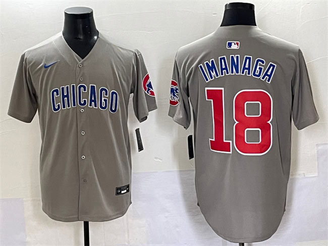 Men's Chicago Cubs 18 Shōta Imanaga Gray Limited Stitched Baseball Jersey