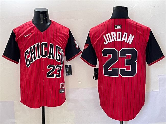 Men's Chicago White Sox 23 Michael Jordan Red Black 2025 City Connect Limited Stitched Baseball Jersey