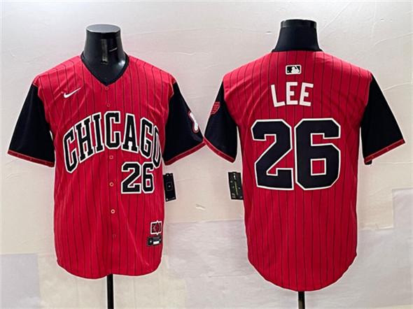 Men's Chicago White Sox 26 Korey Lee Red Black 2025 City Connect Limited Stitched Baseball Jersey