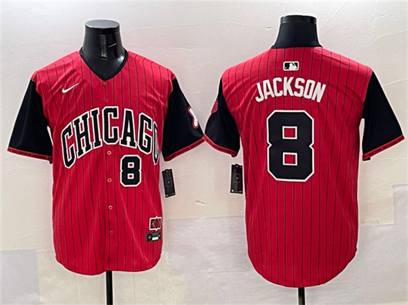 Men's Chicago White Sox 8 Bo Jackson Red Black 2025 City Connect Limited Stitched Baseball Jersey