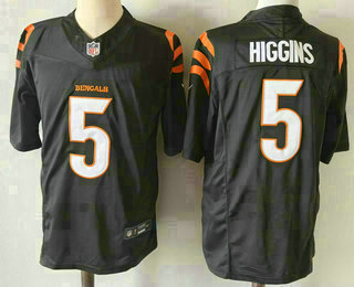 Men's Cincinnati Bengals 5 Tee Higgins Limited Black FUSE Vapor Jersey