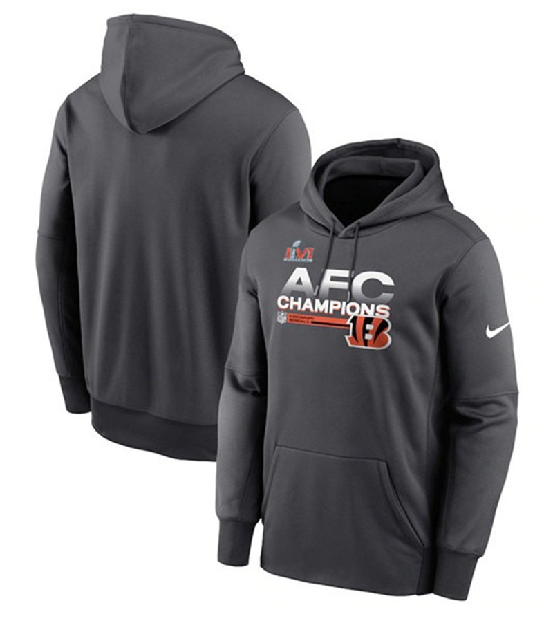 Men's Cincinnati Bengals Nike Black 2022 NFC Champions Pullover Hoodie