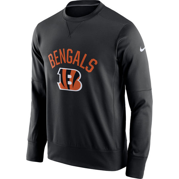 Men's Cincinnati Bengals  Black Sideline Circuit Performance Sweatshirt