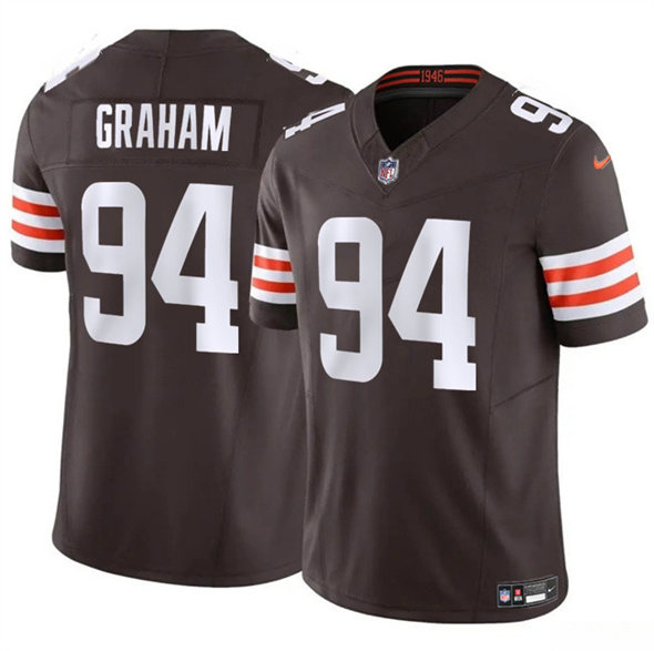Men's Cleveland Browns 94 Mason Graham 2025 Draft F.U.S.E. Vapor Limited Football Stitched Jersey