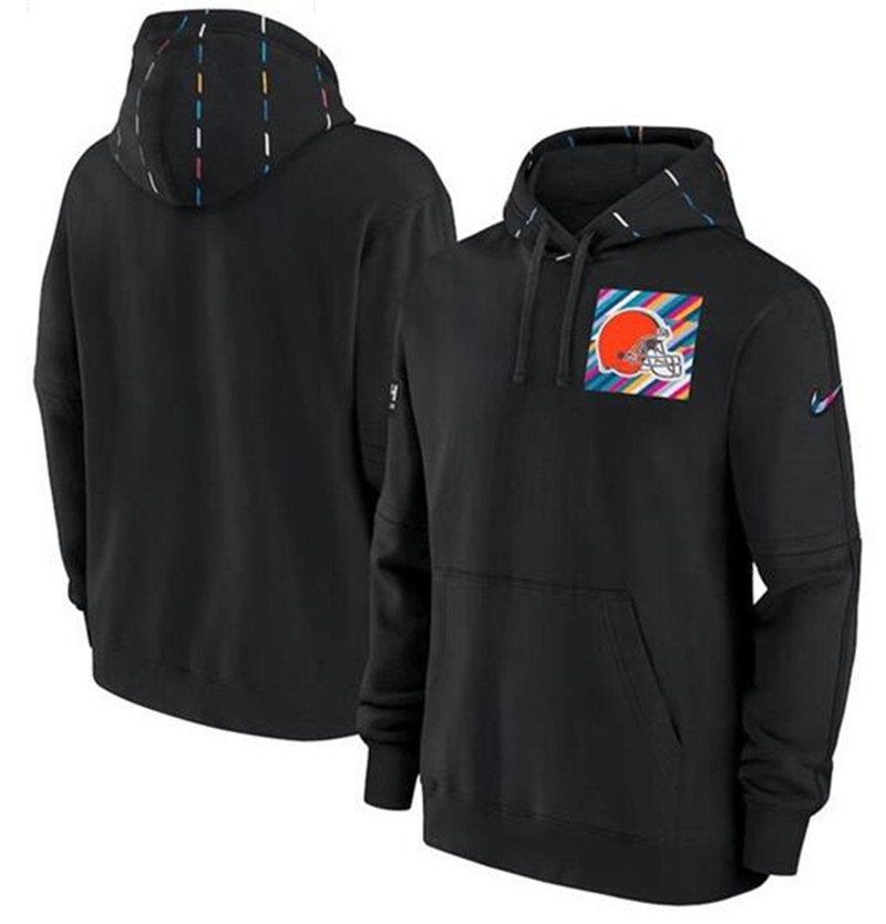 Men's Cleveland Browns Nike Black 2022 NFL Crucial Catch Therma Performance Pullover Hoodie