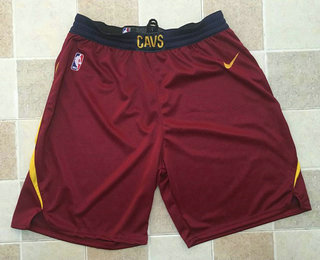 Men's Cleveland Cavaliers Red 2017 2018  Swingman Stitched NBA Shorts