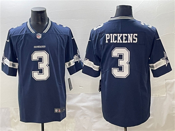 Men's Dallas Cowboys 3 George pickens Navy 2025 Vapor Untouchable Limited Football Stitched Jersey