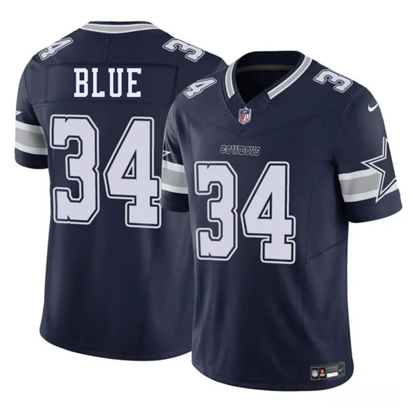 Men's Dallas Cowboys 34 Jaydon Blue Navy 2025 F.U.S.E Draft Vapor Untouchable Limited Football Stitched Jersey
