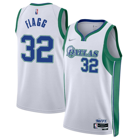 Men's Dallas Mavericks 32 Cooper Flagg White 2025 Draft City Edition Stitched Basketball Jersey