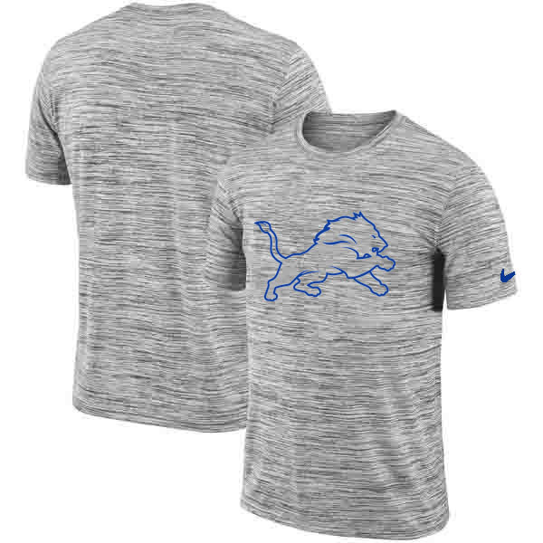 Men's Detroit Lions  Heathered Black Sideline Legend Velocity Travel Performance T Shirt