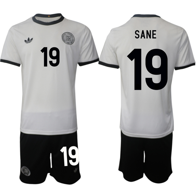Men's Germany 19 Leroy Sané White 2025 Home Soccer Jersey Suit