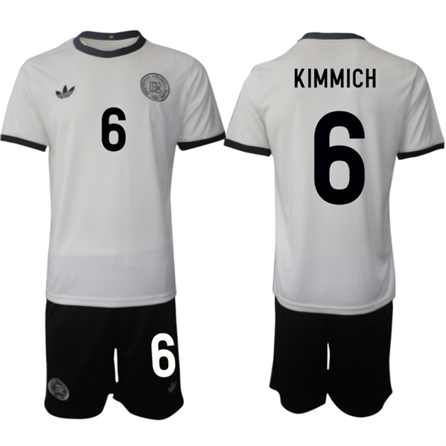 Men's Germany 6 Joshua Kimmich White 2025 Home Soccer Jersey Suit