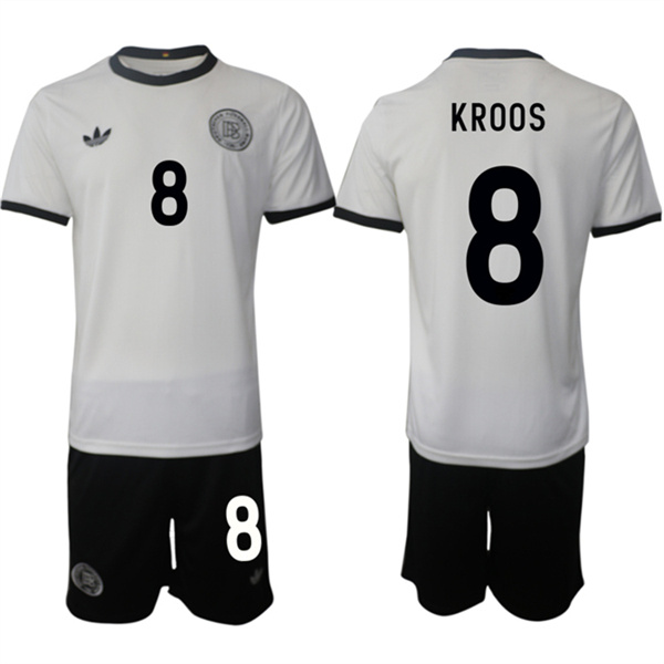 Men's Germany 8 Kroos White 2025 Home Soccer Jersey Suit