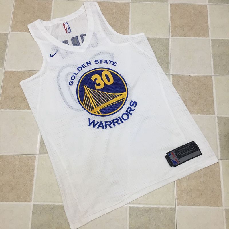 Men's Golden State Warriors #30 Stephen Curry White 2017 2018  Swingman Stitched NBA Jersey
