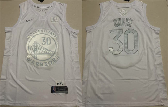 Men's Golden State Warriors 30 Stephen Curry White Stitched Basketball Jersey