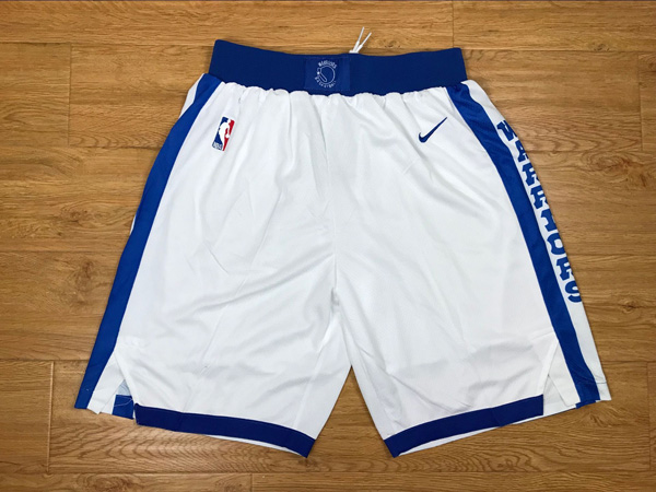 Men's Golden State Warriors White  Stitched NBA Shorts