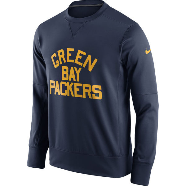 Men's Green Bay Packers  Navy Circuit Alternate Sideline Performance Sweatshirt