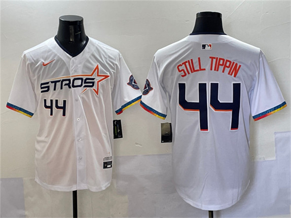 Men's Houston Astros 44 Still Tippin White 2025 City Connect Limited Stitched Baseball Jersey