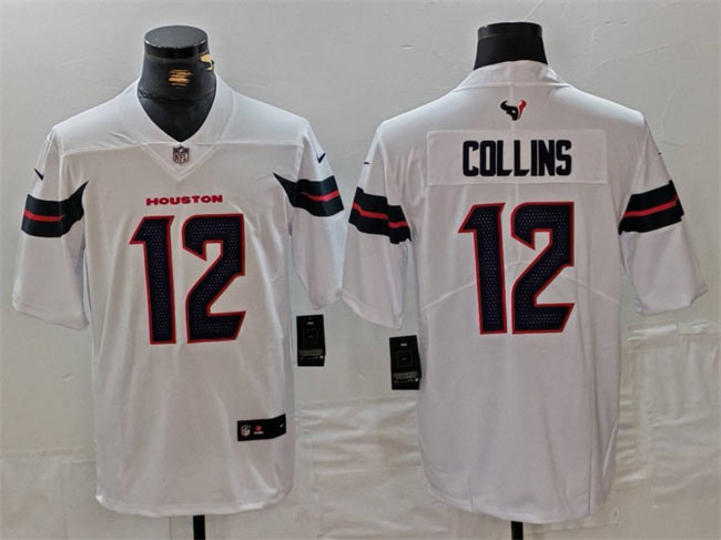 Men's Houston Texans 12 Nico Collins White Vapor Untouchable Stitched Football Jersey