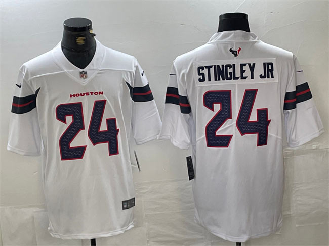Men's Houston Texans 24 Derek Stingley Jr. White Vapor Untouchable Football Stitched Jersey