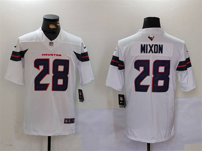 Men's Houston Texans 28 Joe Mixon White Vapor Untouchable Stitched Football Jersey