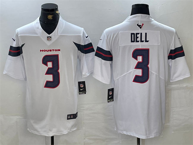 Men's Houston Texans 3 Tank Dell White Vapor Untouchable Stitched Football Jersey
