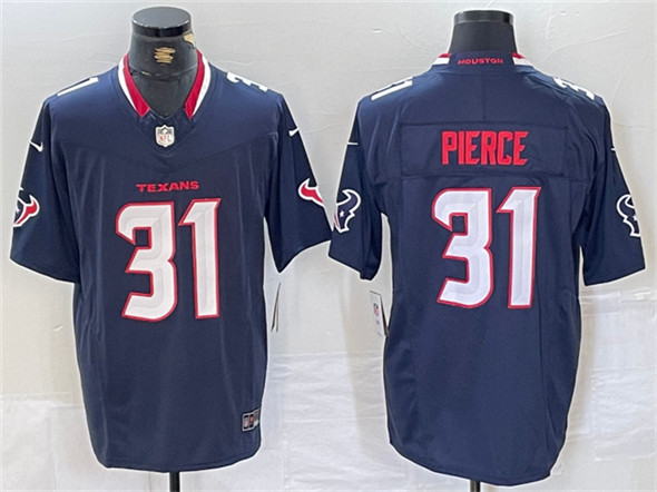 Men's Houston Texans 31 Dameon Pierce Navy F.U.S.E. Vapor Limited Football Stitched Jersey