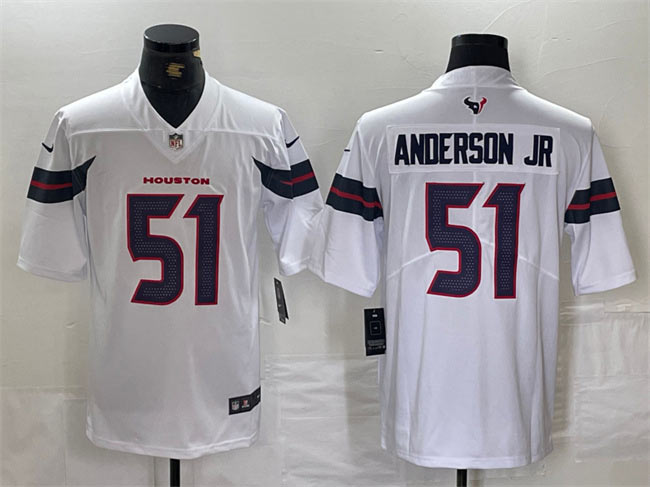 Men's Houston Texans 51 Will Anderson Jr. White Vapor Untouchable Football Stitched Jersey