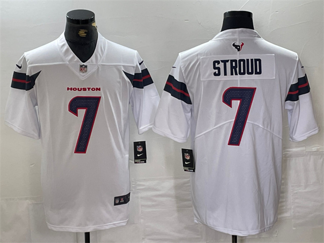 Men's Houston Texans 7 C.J. Stroud White Vapor Untouchable Football Stitched Jersey