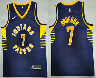 Men's Indiana Pacers 7 Malcolm Brogdon New Navy Blue 2021 Nike Swingman Stitched NBA Jersey