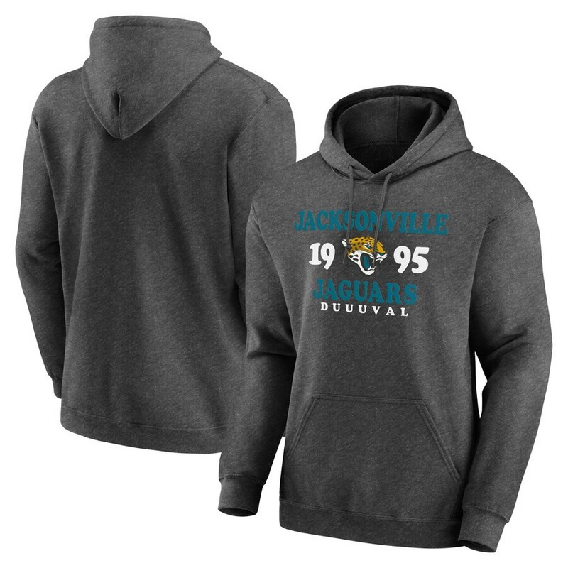 Men's Jacksonville Jaguars Heathered Charcoal Fierce Competitor Pullover Hoodie