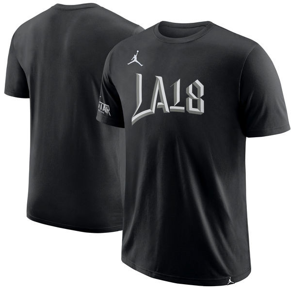 Men's Jordan Brand Black 2018 NBA All Star Game Logo Performance T Shirt