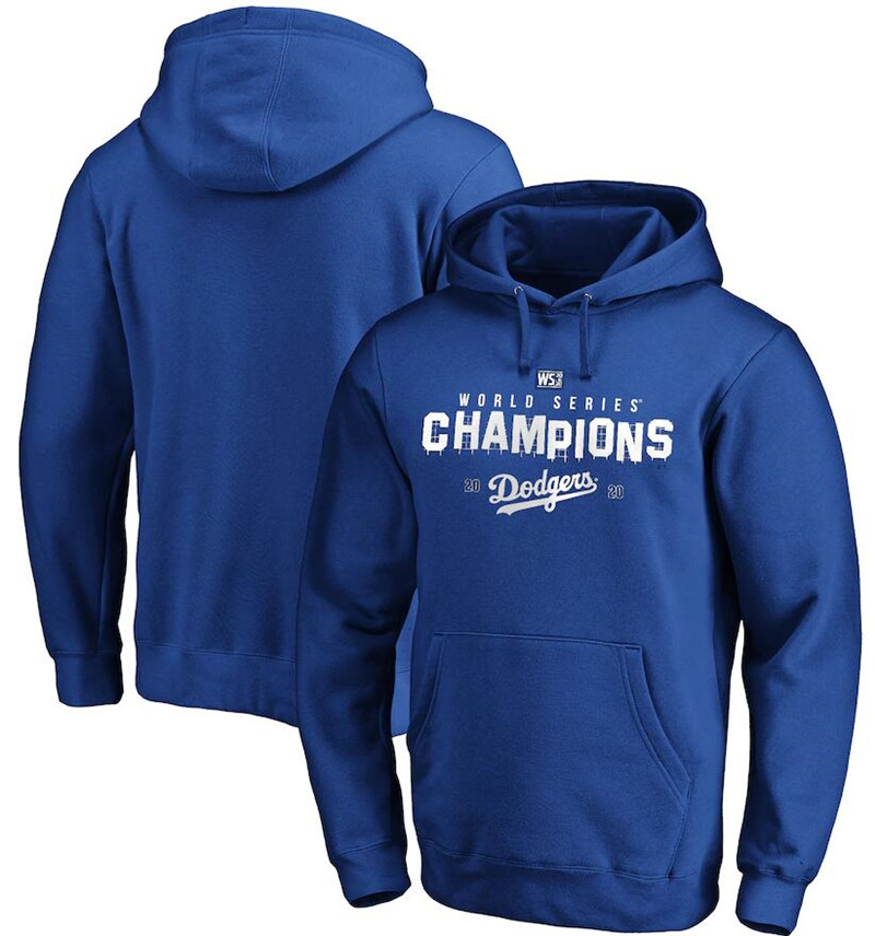 Men's Los Angeles Dodgers Fanatics Branded Royal 2020 World Series Champions Crush The Ball Hometown Pullover Hoodie